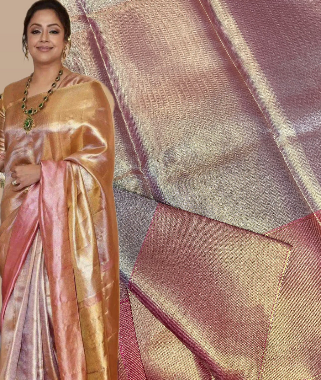 Jyotika inspired tissue saree