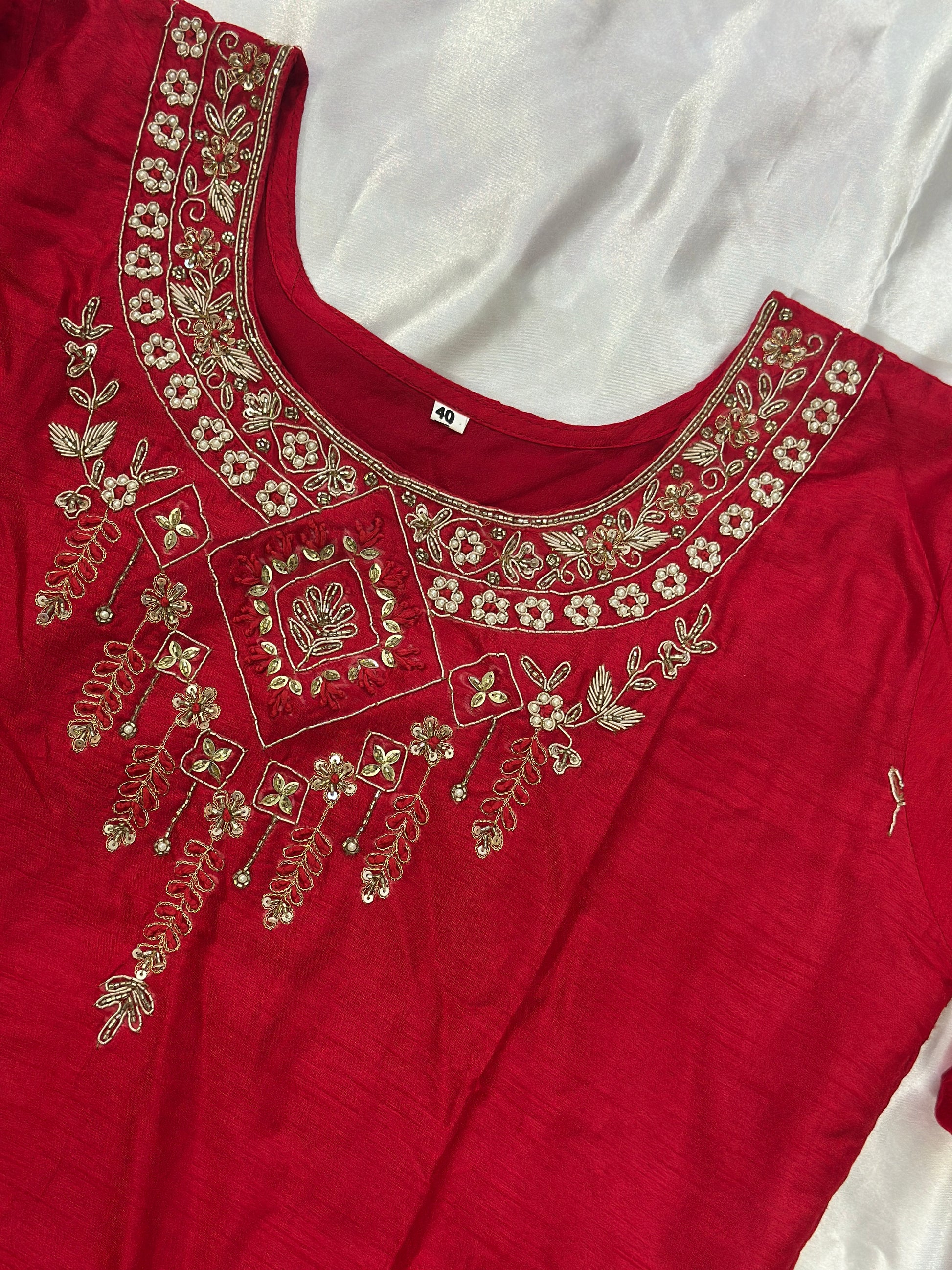 Red Kurta Set