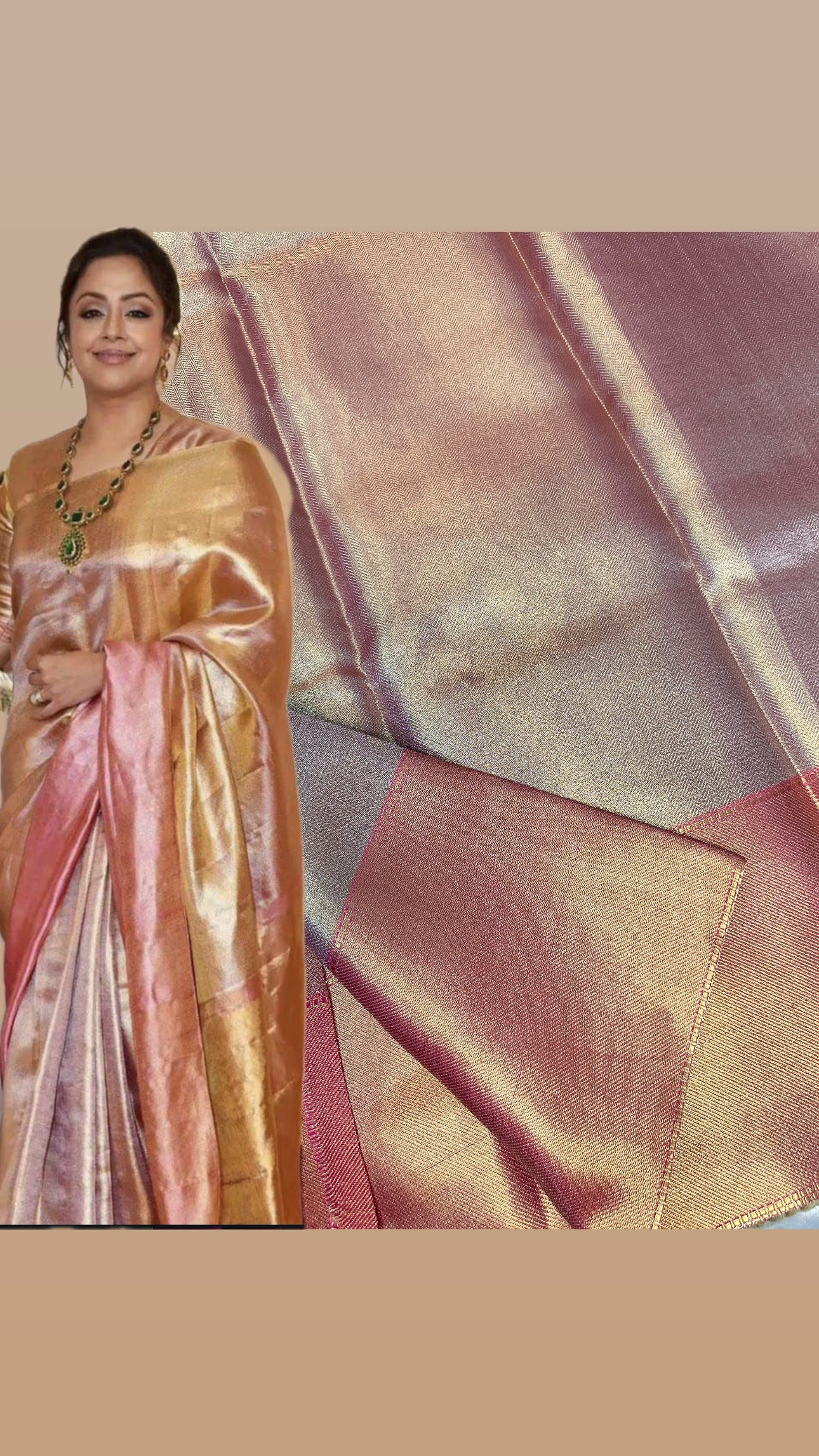 Jyotika inspired tissue saree