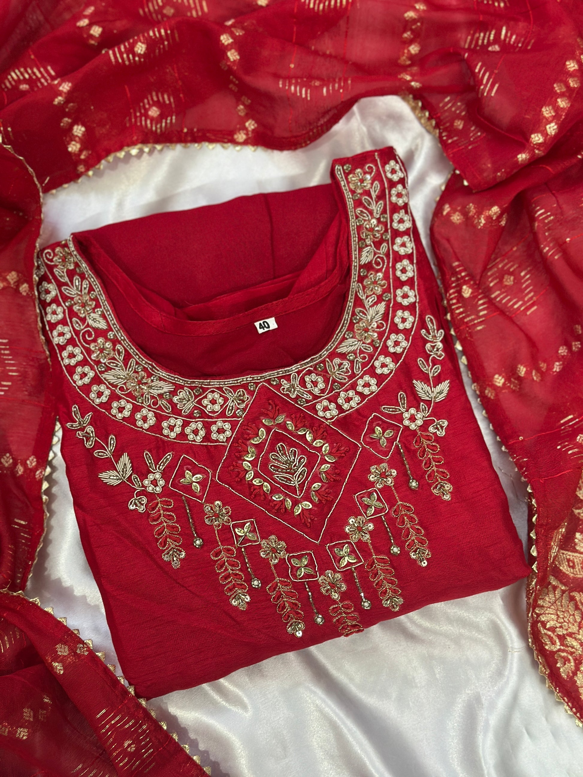 Red Kurta Set